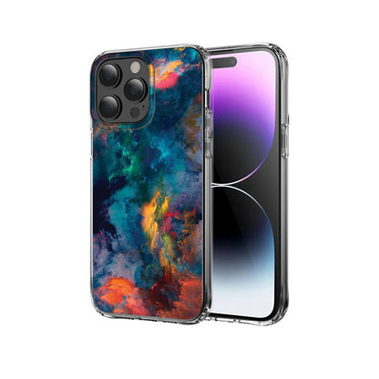 Mixed Colors with Orange Smoke 🎨🔥 Phone Case