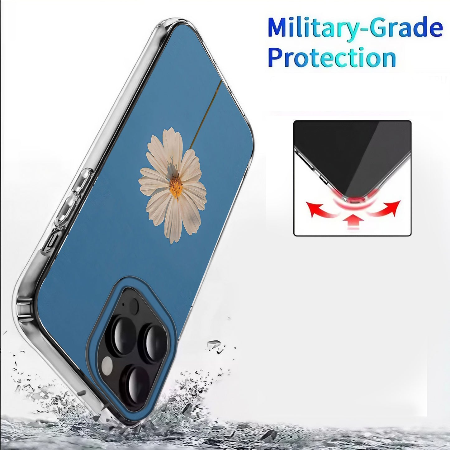 White Flower 🌼☁️ Blue Sky Phone Case