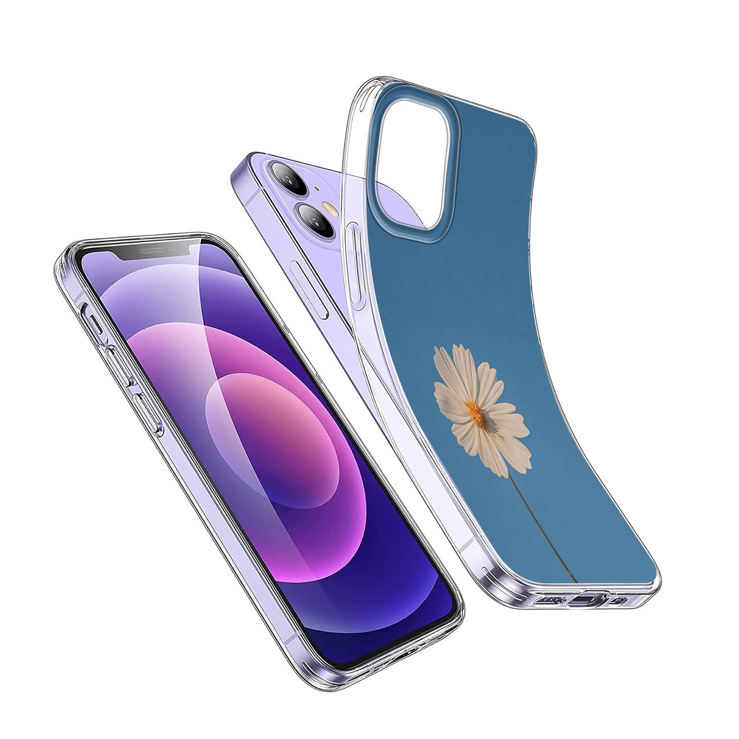 White Flower 🌼☁️ Blue Sky Phone Case