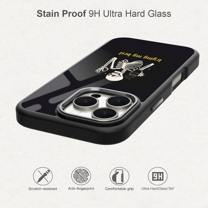 Trying My Best ☠️✨ Skeleton Phone Case