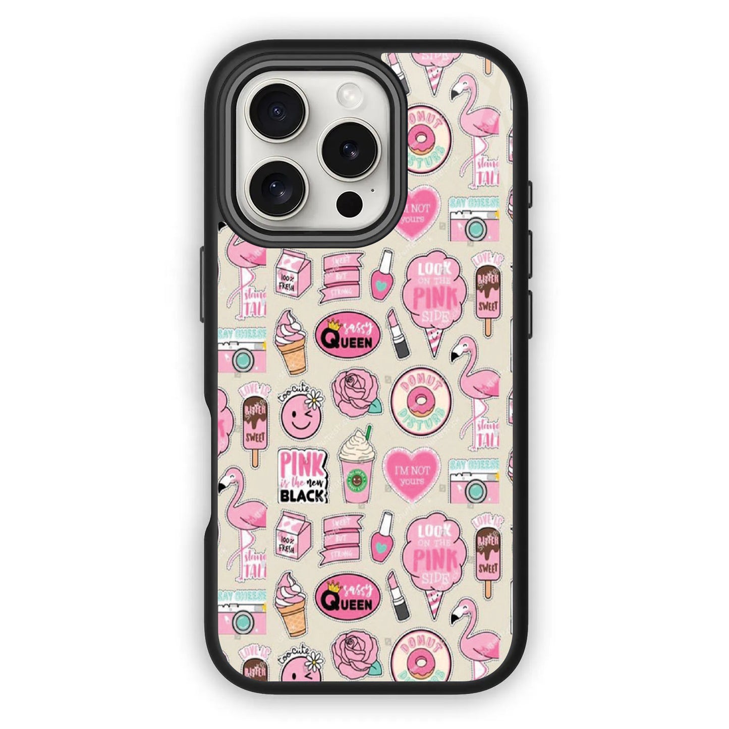 Pink Queen 👑💄 Girly Makeup Kit Phone Case
