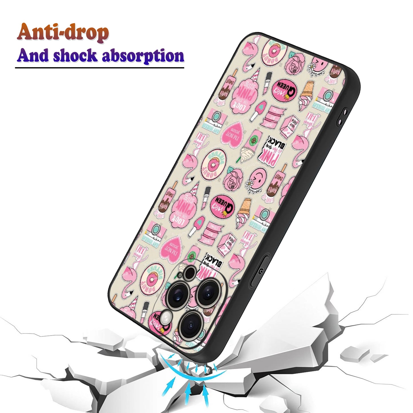 Pink Queen 👑💄 Girly Makeup Kit Phone Case