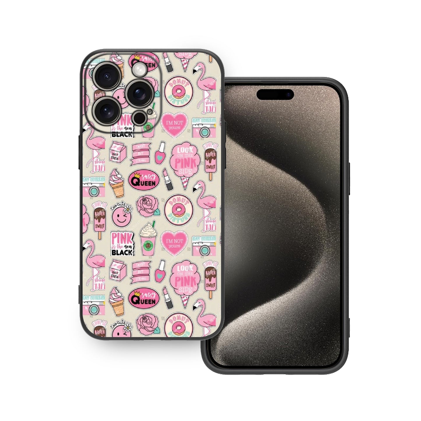 Pink Queen 👑💄 Girly Makeup Kit Phone Case