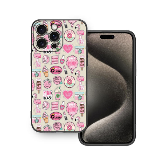 Pink Queen 👑💄 Girly Makeup Kit Phone Case