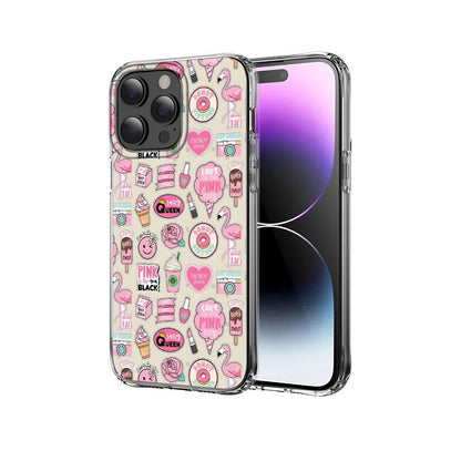 Pink Queen 👑💄 Girly Makeup Kit Phone Case