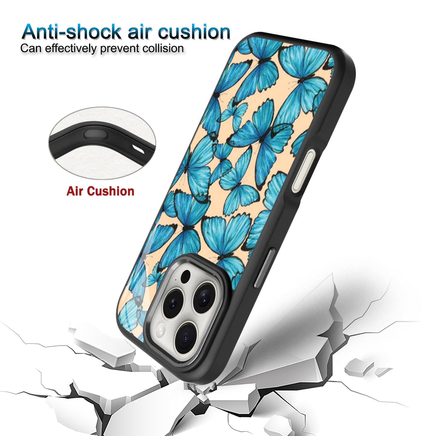 🦋🔵 Blue Butterfly Phone Case