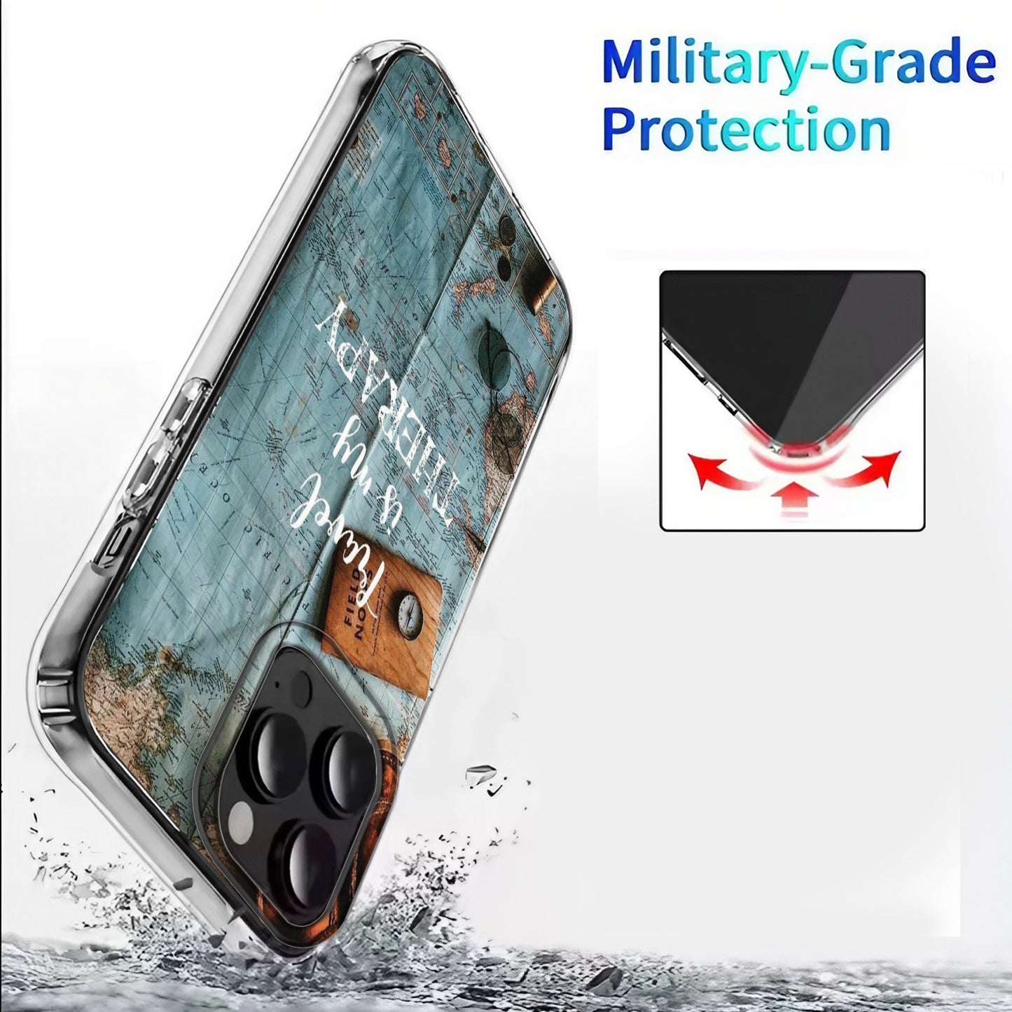 ✈️🌍 Travel Is My Therapy Phone Case