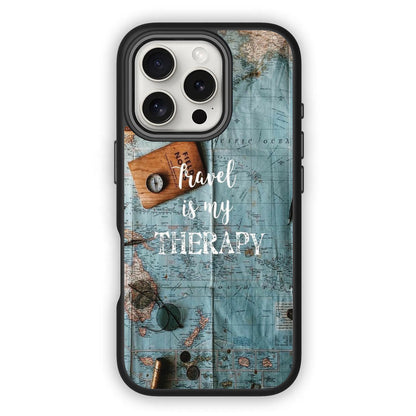 ✈️🌍 Travel Is My Therapy Phone Case