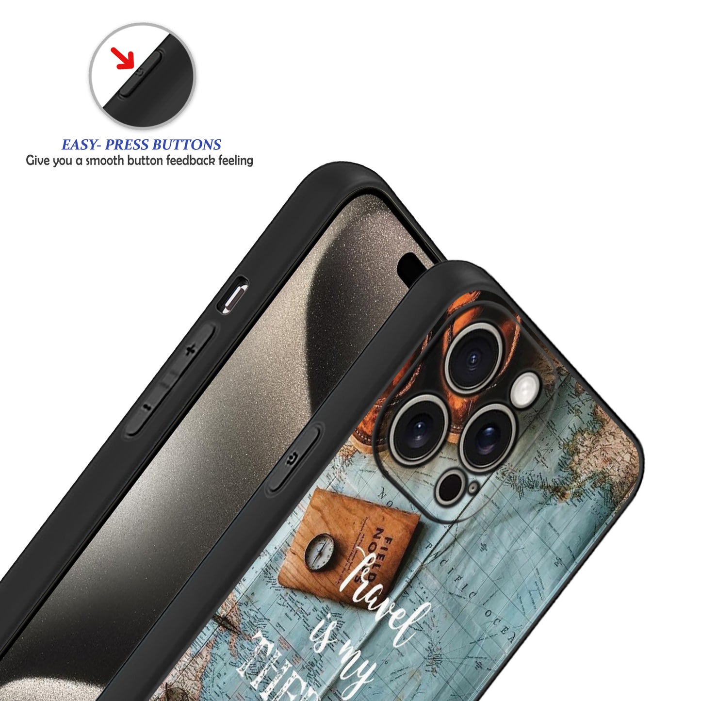 ✈️🌍 Travel Is My Therapy Phone Case