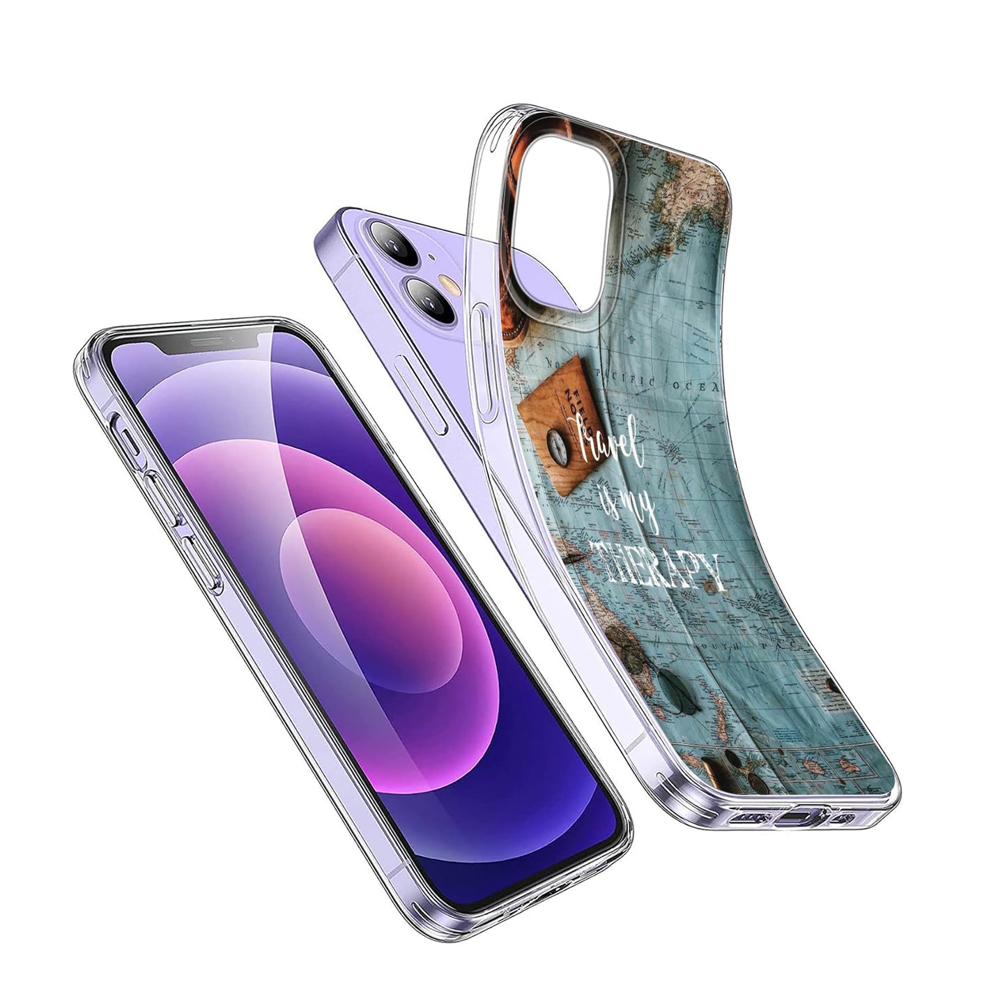 ✈️🌍 Travel Is My Therapy Phone Case