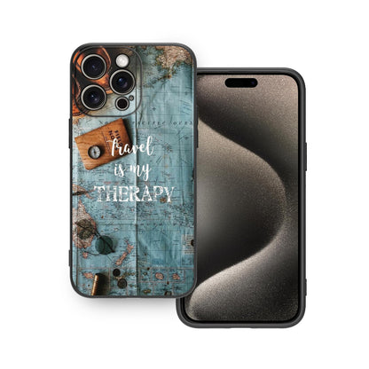 ✈️🌍 Travel Is My Therapy Phone Case