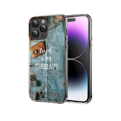 ✈️🌍 Travel Is My Therapy Phone Case