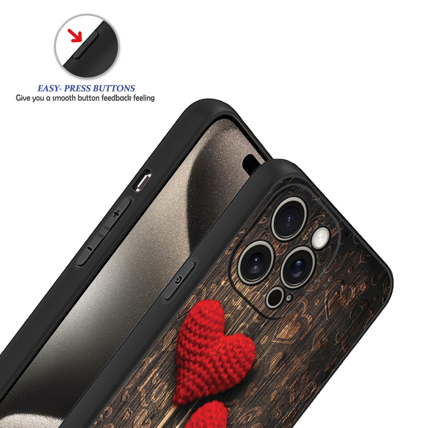 ❤️❤️ Two Red Love Hearts Phone Case