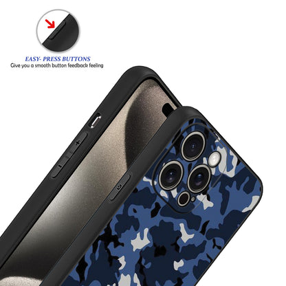 🔵🟤 Blue Camouflage Phone Case
