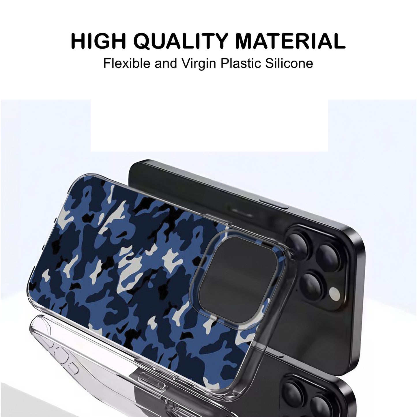 🔵🟤 Blue Camouflage Phone Case