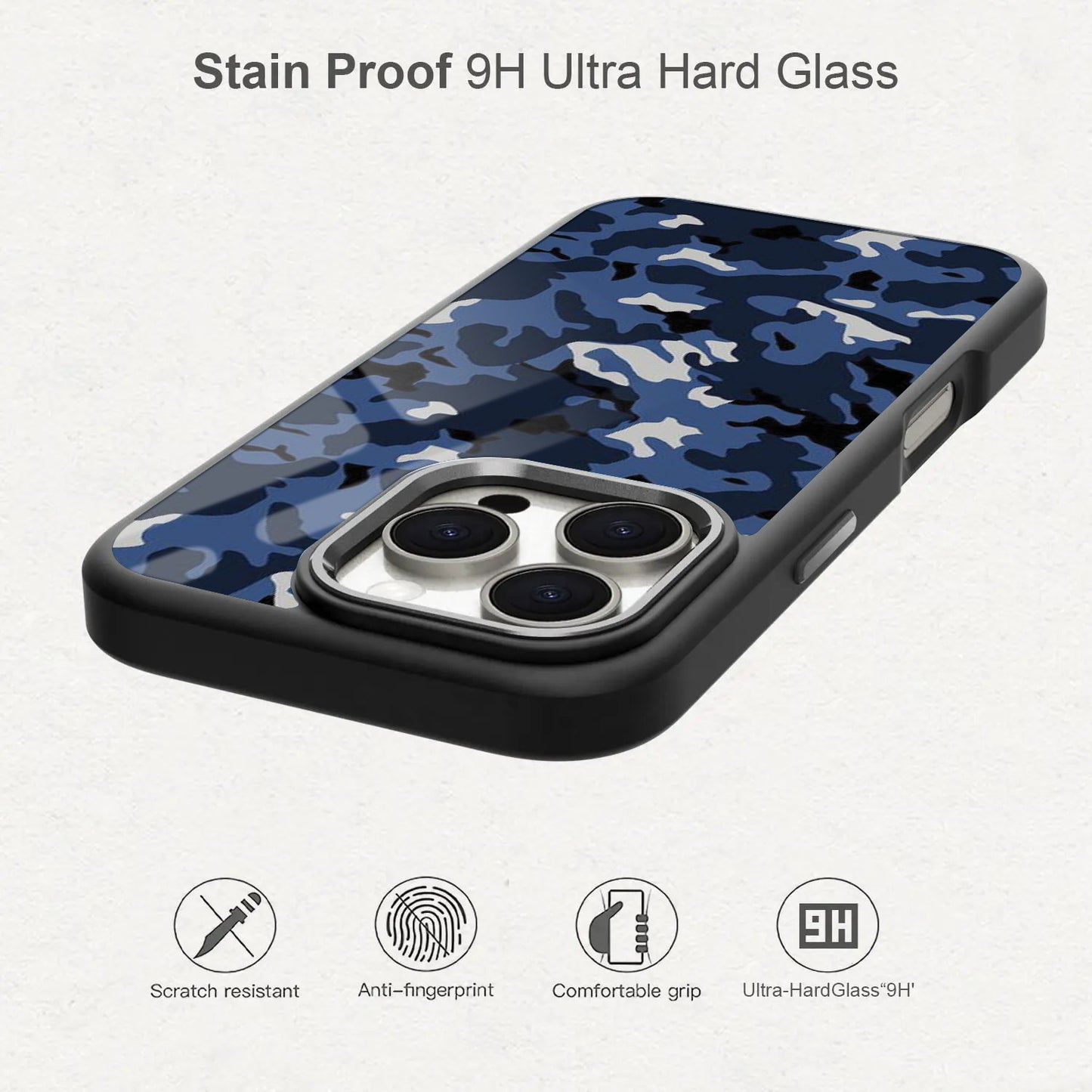 🔵🟤 Blue Camouflage Phone Case