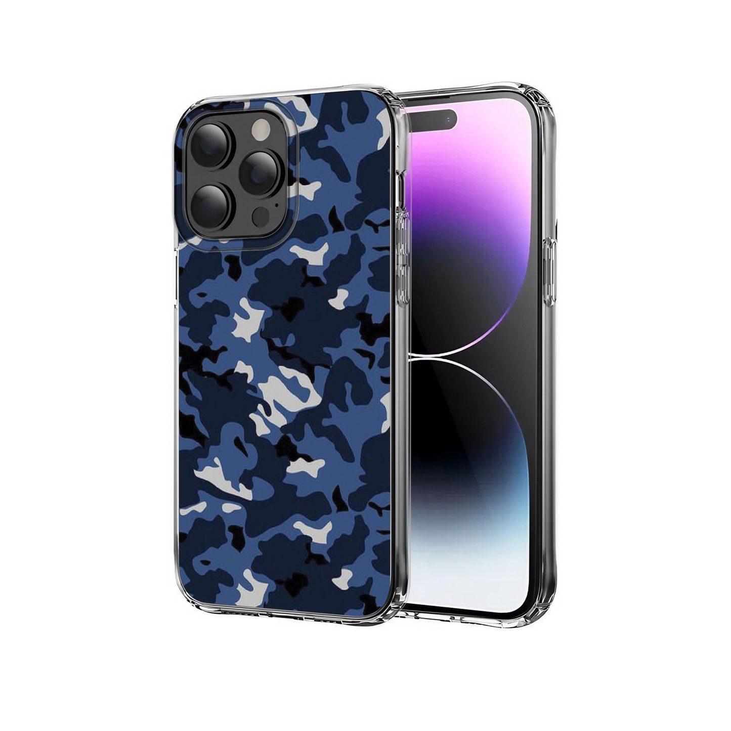 🔵🟤 Blue Camouflage Phone Case