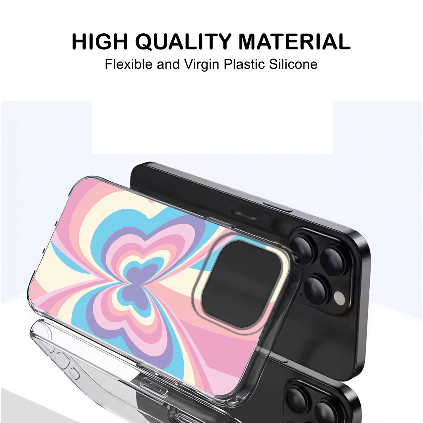 💙❤️🦋 Colorful Heart Butterfly Phone Case