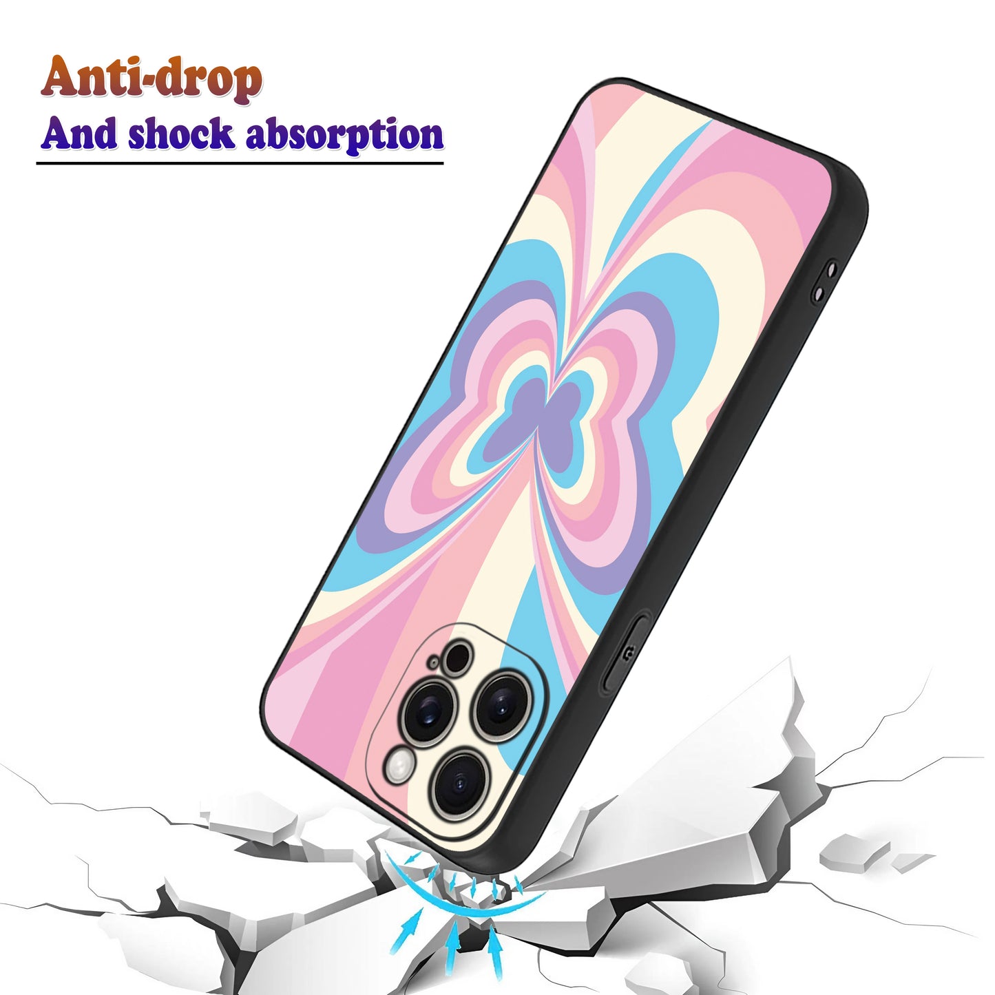 💙❤️🦋 Colorful Heart Butterfly Phone Case