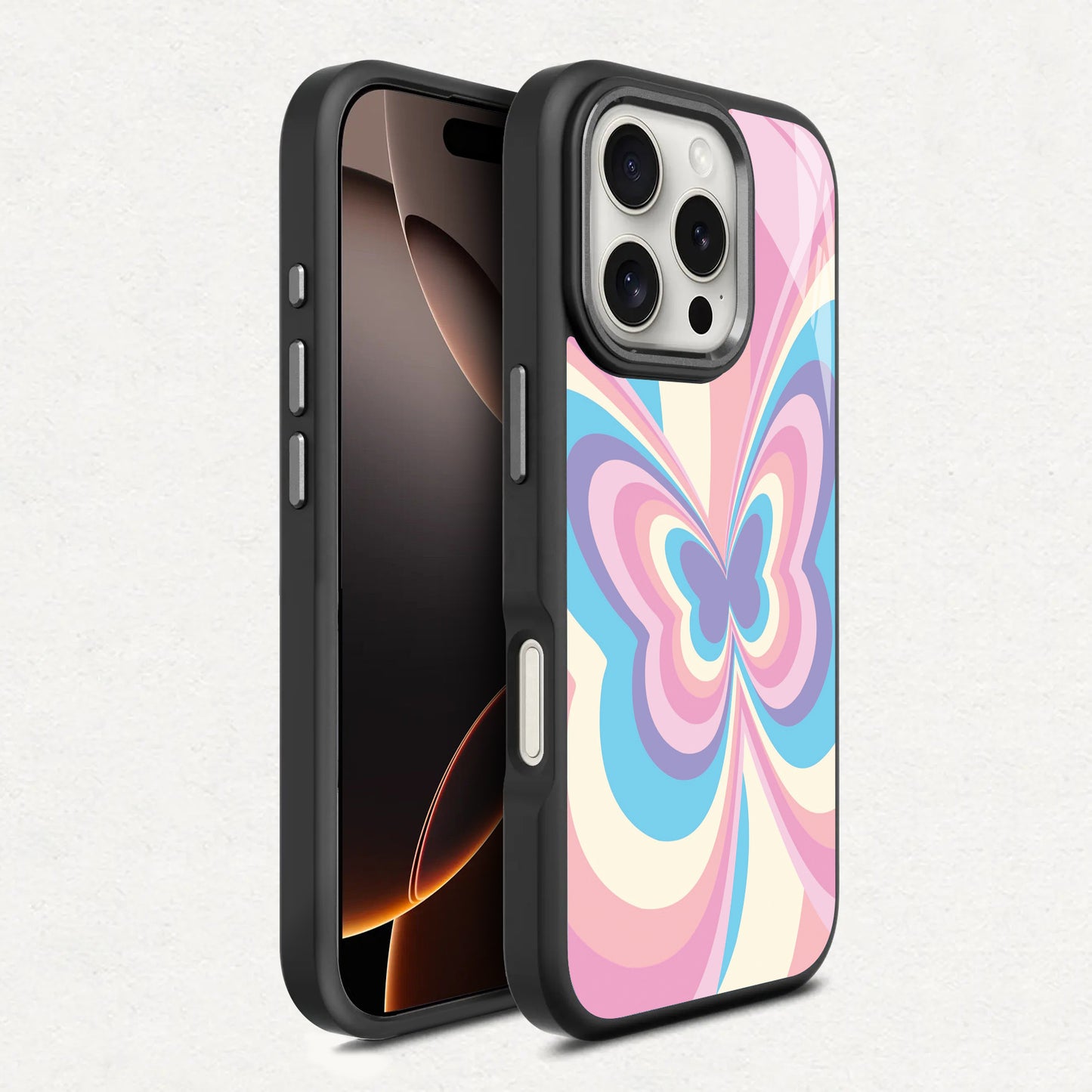 💙❤️🦋 Colorful Heart Butterfly Phone Case