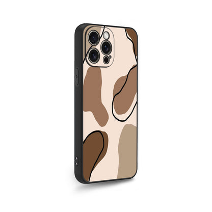 Elegant Beige & Green Fluid Art Phone Case
