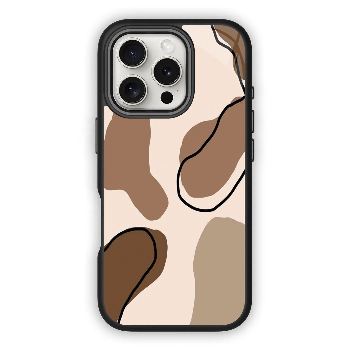 Elegant Beige & Green Fluid Art Phone Case