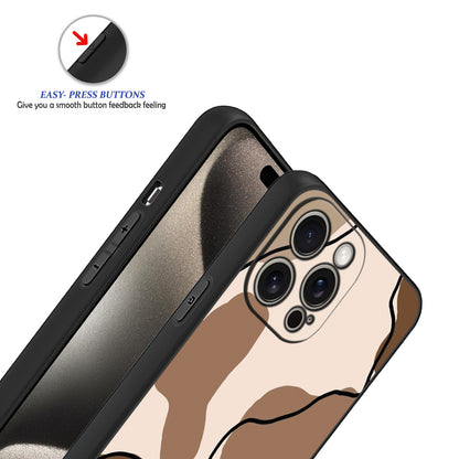 Elegant Beige & Green Fluid Art Phone Case