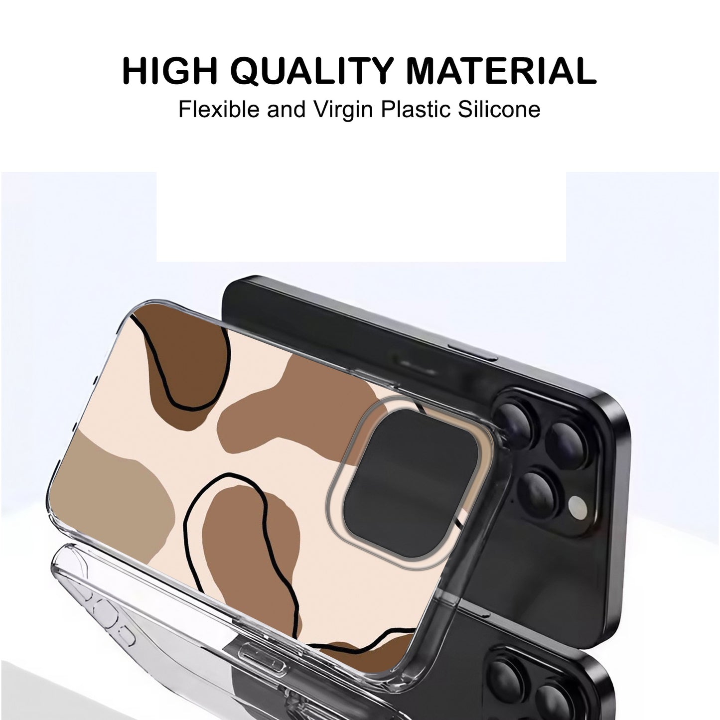 Elegant Beige & Green Fluid Art Phone Case