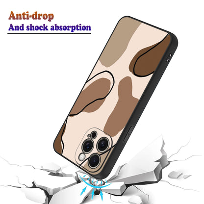 Elegant Beige & Green Fluid Art Phone Case