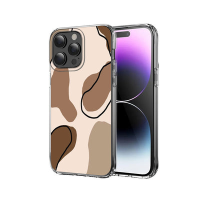 Elegant Beige & Green Fluid Art Phone Case