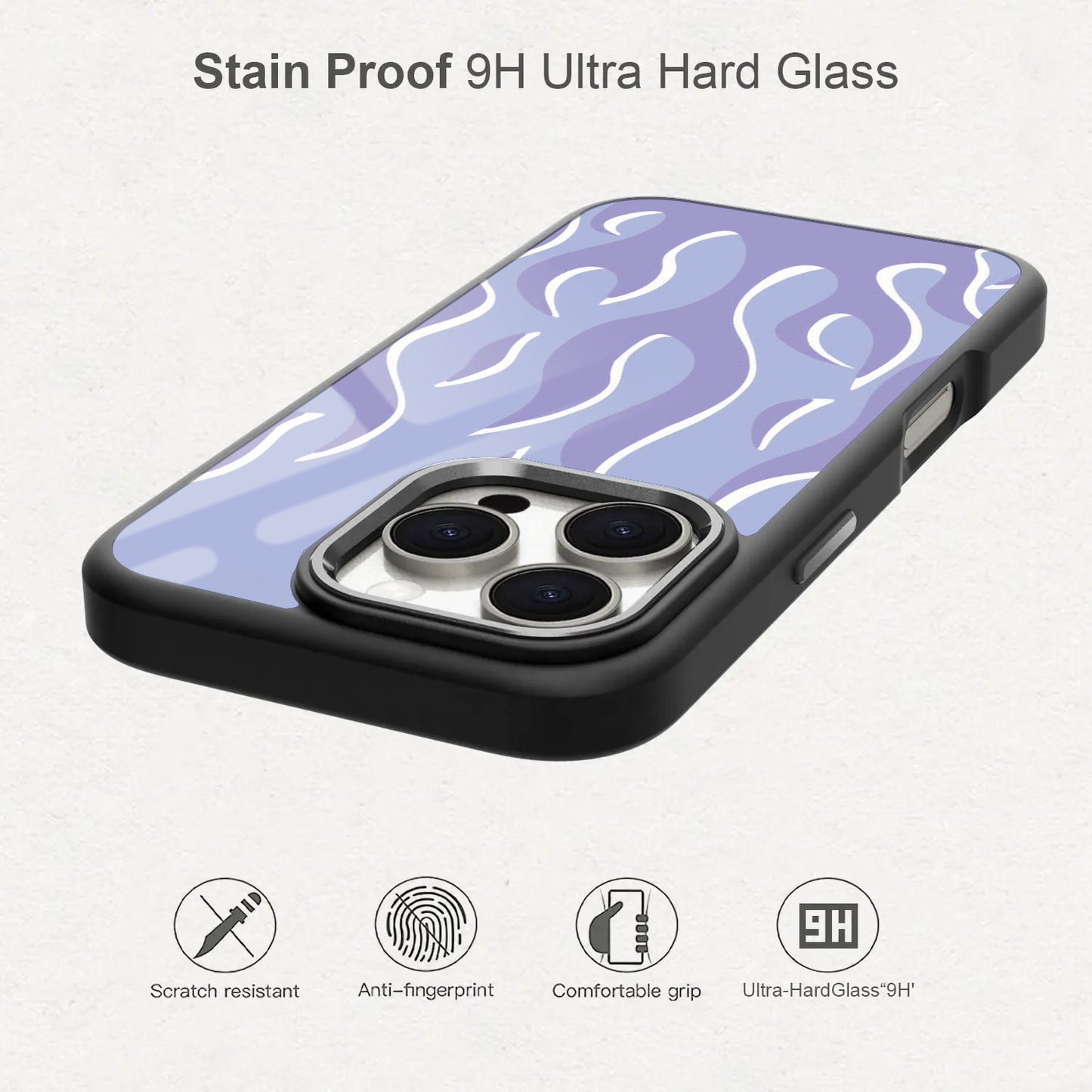 💜🔥 Purple Flame Aesthetic Phone Case