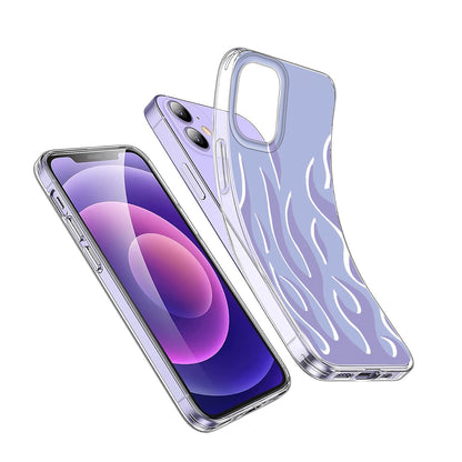 💜🔥 Purple Flame Aesthetic Phone Case