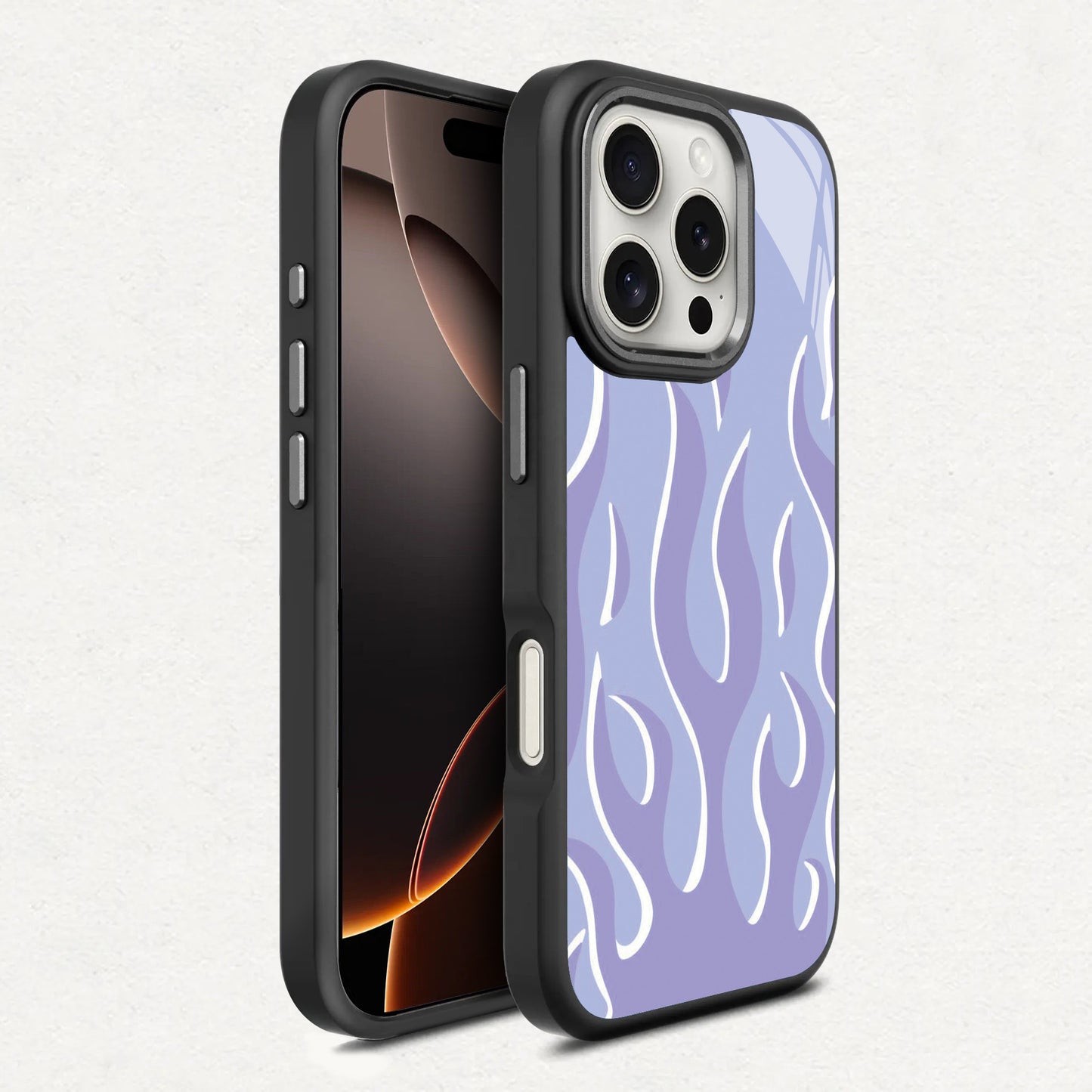 💜🔥 Purple Flame Aesthetic Phone Case