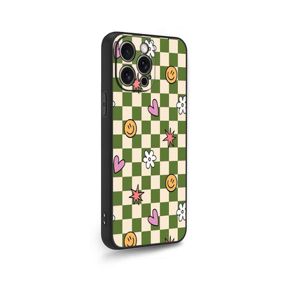 🌿 Sage Green Checkered Phone Case