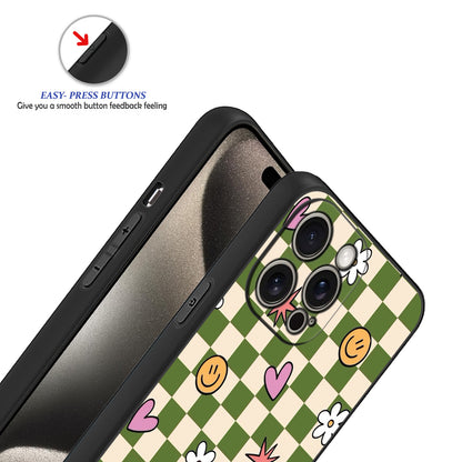 🌿 Sage Green Checkered Phone Case