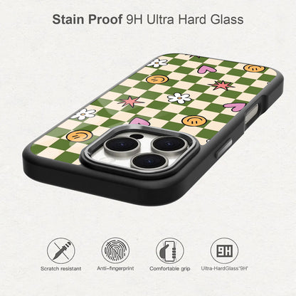 🌿 Sage Green Checkered Phone Case