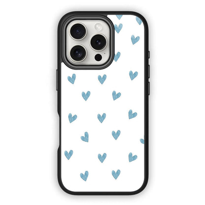 💙 Blue Hearts Sketches Phone Case