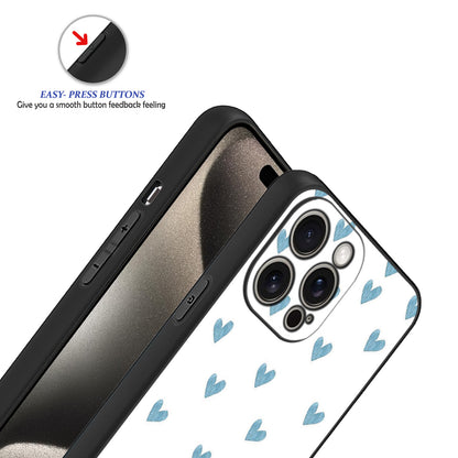 💙 Blue Hearts Sketches Phone Case