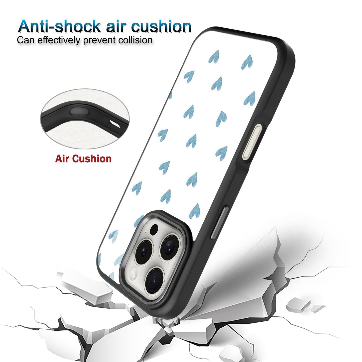 💙 Blue Hearts Sketches Phone Case