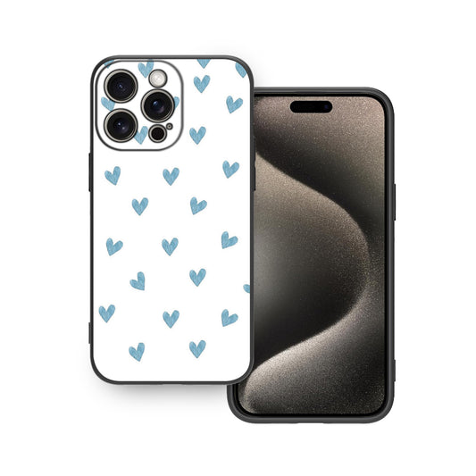 💙 Blue Hearts Sketches Phone Case