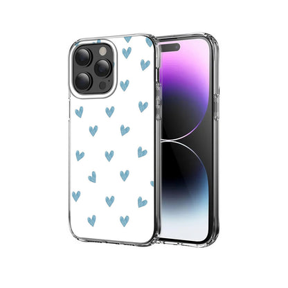 💙 Blue Hearts Sketches Phone Case