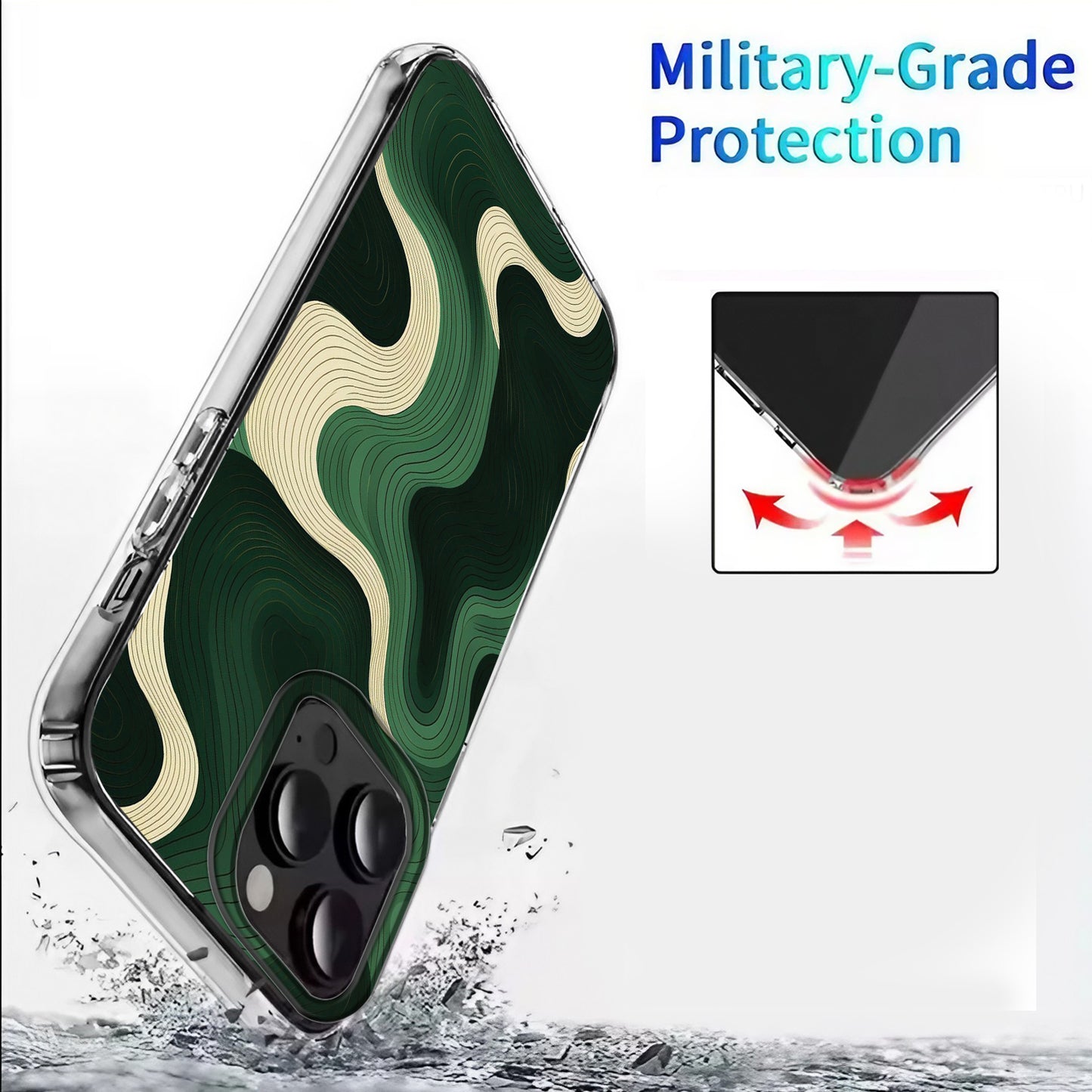 🎖 Camouflage Waves Aesthetic Phone Case