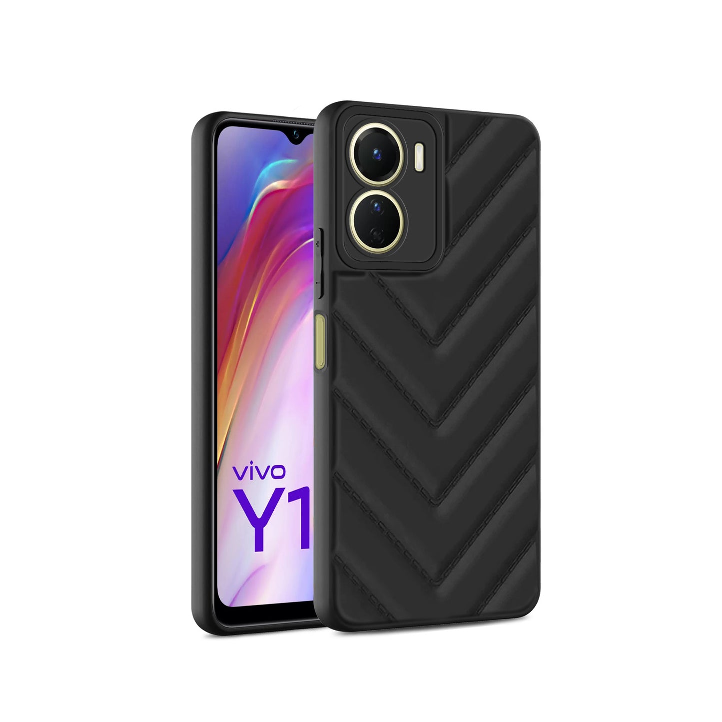 Wave Cushioned Back Cover for Vivo T2X