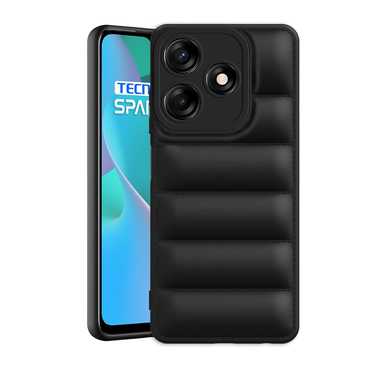 Puffer Back Cover for Tecno Spark 10c