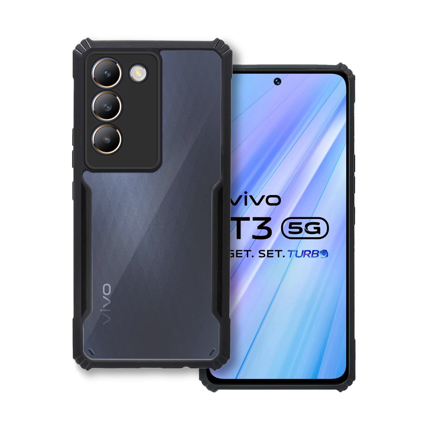 360 Degree Protection Back Cover For Vivo T3 5G