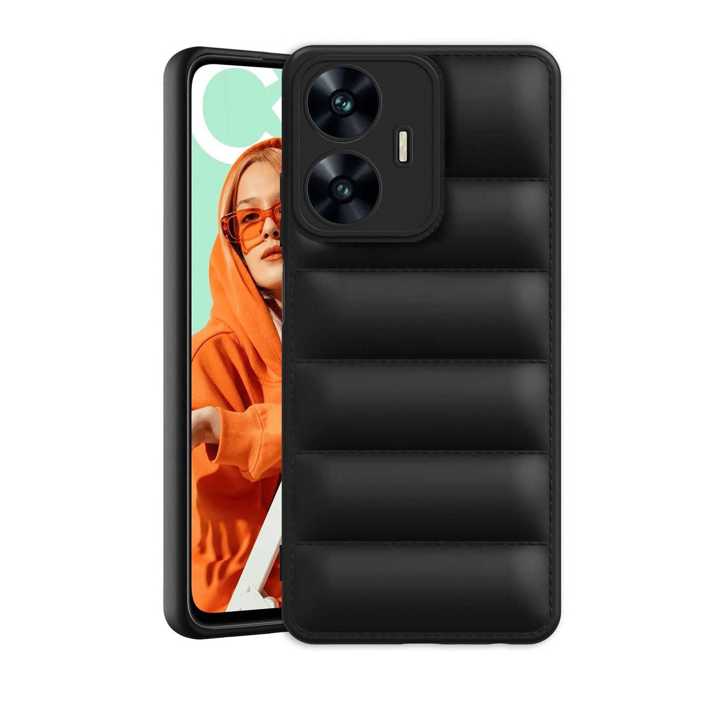 Puffer Back Cover for Realme C55