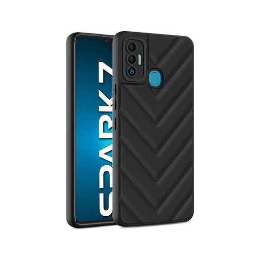 Wave Cushioned Back Cover for Tecno Spark 7