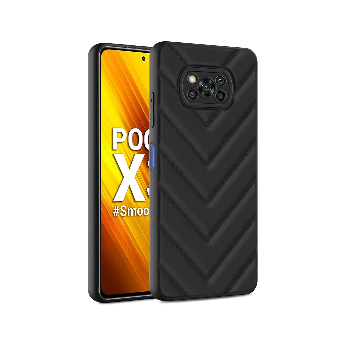 Wave Cushioned Back Cover for Poco X3