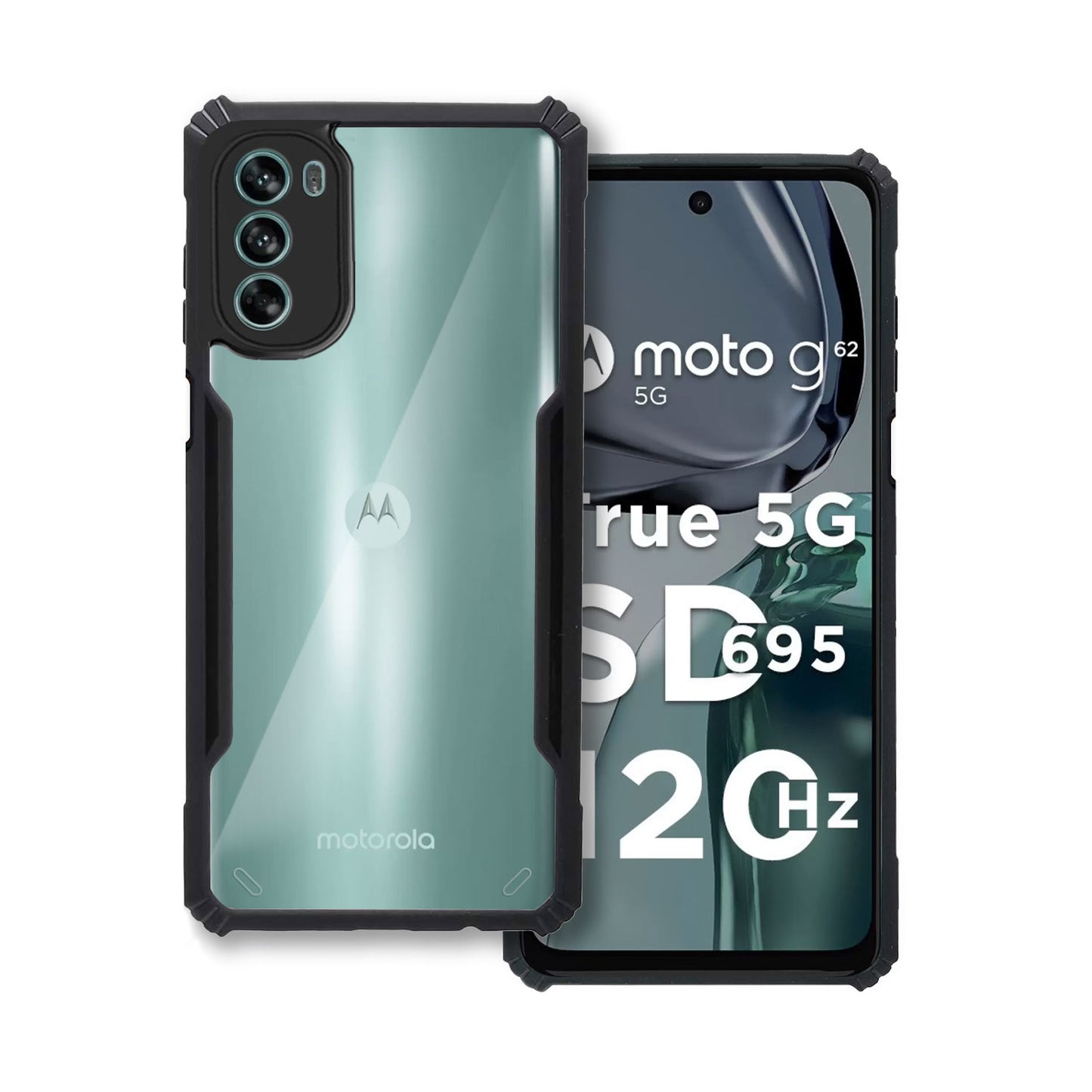 360 Degree Protection Back Cover For Motorola Moto G62