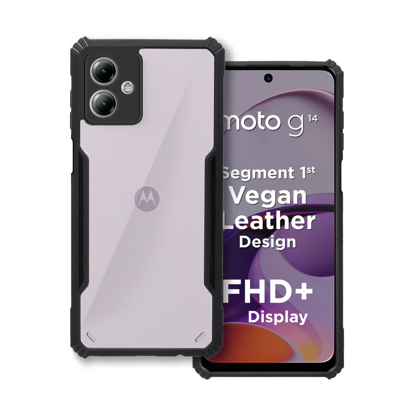 360 Degree Protection Back Cover For Motorola Moto G14